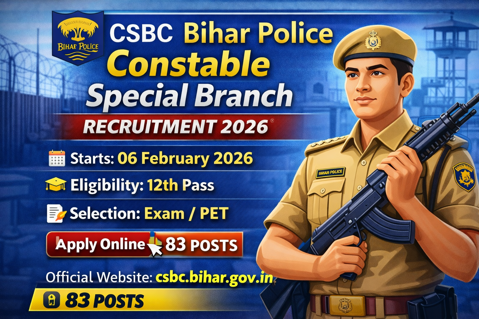 CSBC Bihar Police Constable Special